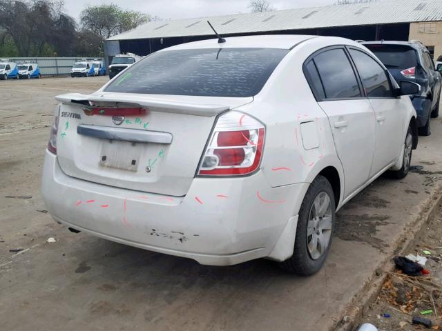 3N1AB6AP7CL768985 - 2012 NISSAN SENTRA 2.0 WHITE photo 4