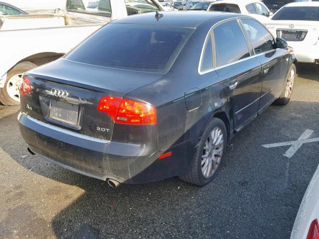 WAUAF78E18A163013 - 2008 AUDI A4 2.0T BLACK photo 4