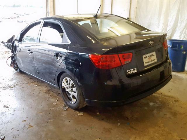 KNAFU4A29A5856338 - 2010 KIA FORTE EX BLACK photo 3