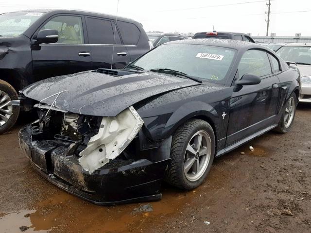 1FAFP42R63F451286 - 2003 FORD MUSTANG MA BLACK photo 2