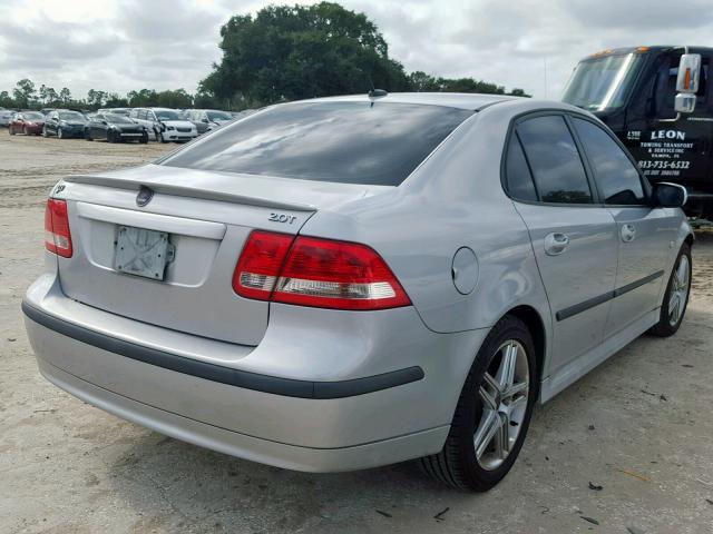 YS3FD49Y071140366 - 2007 SAAB 9-3 2.0T SILVER photo 4