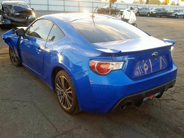 JF1ZCAC19E8603438 - 2014 SUBARU BRZ 2.0 LI BLUE photo 3