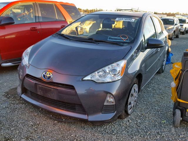 JTDKDTB38E1562705 - 2014 TOYOTA PRIUS C GRAY photo 2