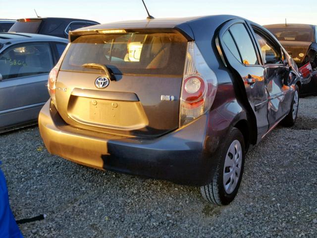 JTDKDTB38E1562705 - 2014 TOYOTA PRIUS C GRAY photo 4