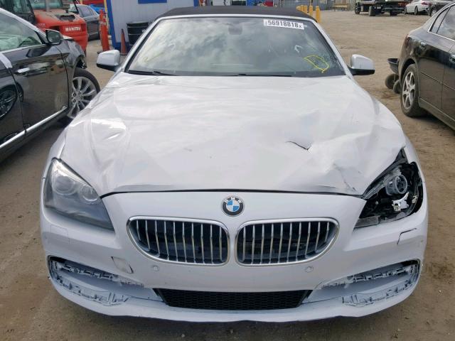 WBALZ3C55CDL70169 - 2012 BMW 650 I WHITE photo 9