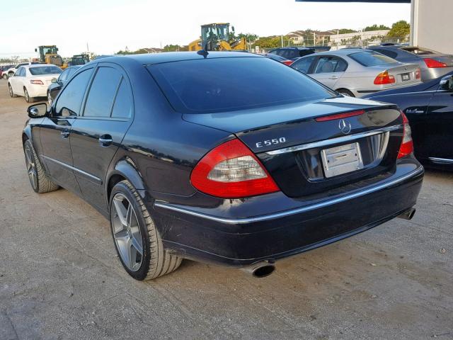 WDBUF72X77B158271 - 2007 MERCEDES-BENZ E 550 BLACK photo 3