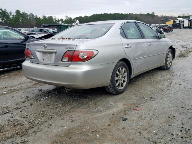 JTHBA30G040015848 - 2004 LEXUS ES 330 SILVER photo 4