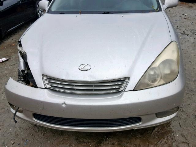 JTHBA30G040015848 - 2004 LEXUS ES 330 SILVER photo 7