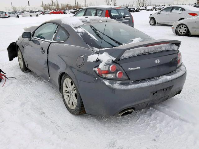 KMHHM65D57U242996 - 2007 HYUNDAI TIBURON GS GRAY photo 3