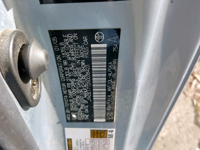 JTKDE177250038423 - 2005 TOYOTA SCION TC Mavi foto 10