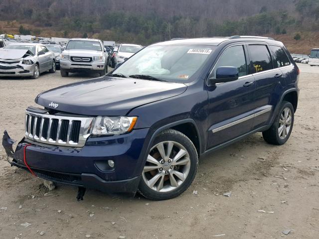 1C4RJFAG2CC346461 - 2012 JEEP GRAND CHER BLUE photo 2