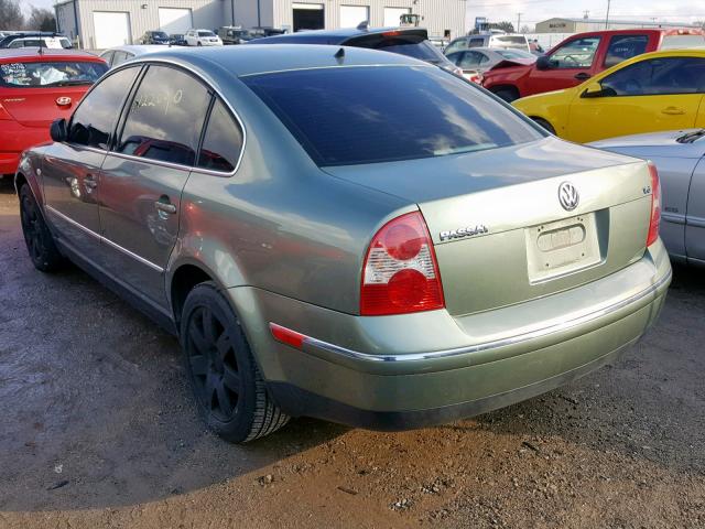 WVWRH63B73P282407 - 2003 VOLKSWAGEN PASSAT GLX GREEN photo 3