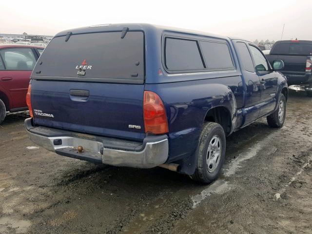 5TETX22N08Z549397 - 2008 TOYOTA TACOMA ACC Azul foto 4