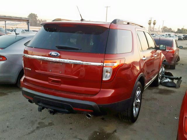 1FM5K7F86EGB55085 - 2014 FORD EXPLORER L BURGUNDY photo 4