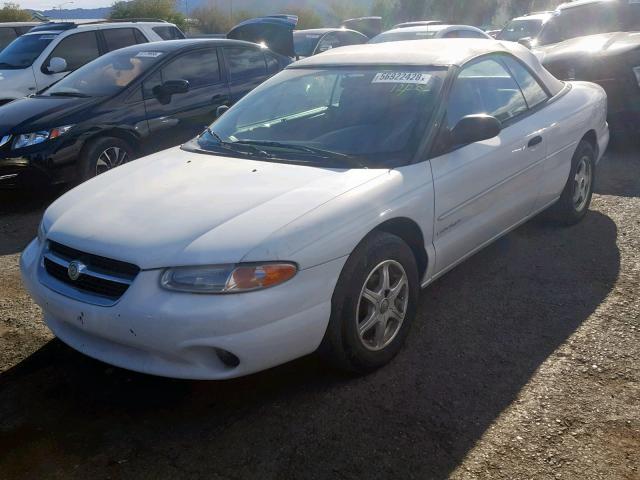 3C3EL45H2VT607812 - 1997 CHRYSLER SEBRING JX WHITE photo 2