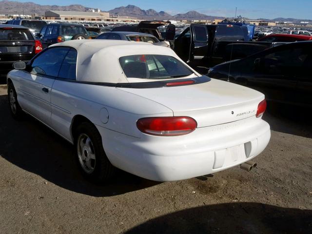 3C3EL45H2VT607812 - 1997 CHRYSLER SEBRING JX WHITE photo 3