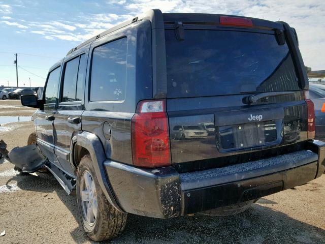 1J8HH48NX6C145887 - 2006 JEEP COMMANDER BLACK photo 3