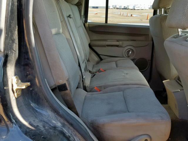 1J8HH48NX6C145887 - 2006 JEEP COMMANDER BLACK photo 6