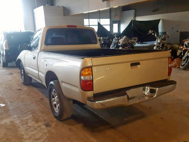 5TENL42NX1Z767398 - 2001 TOYOTA TACOMA GOLD photo 3