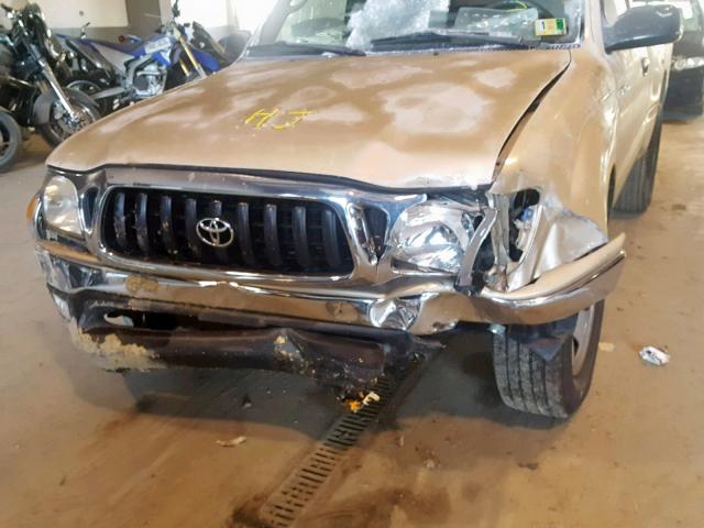 5TENL42NX1Z767398 - 2001 TOYOTA TACOMA GOLD photo 9