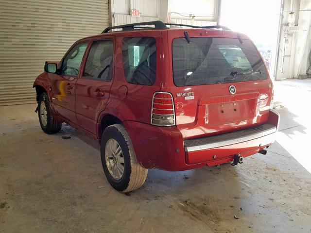 4M2CU87167KJ18531 - 2007 MERCURY MARINER PR MAROON photo 3