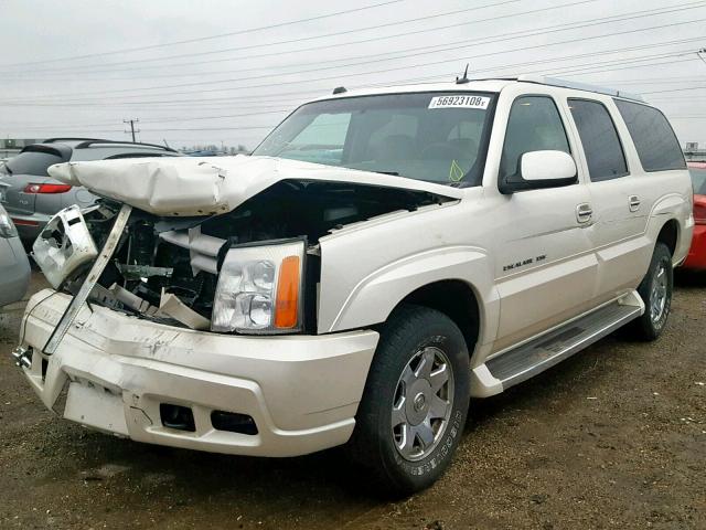 3GYFK66N55G292638 - 2005 CADILLAC ESCALADE E WHITE photo 2