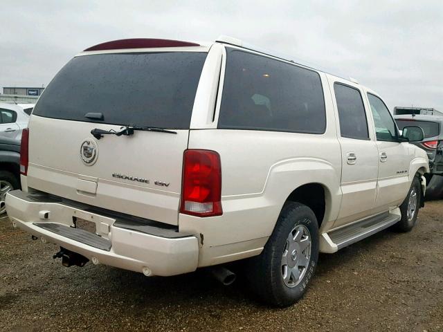 3GYFK66N55G292638 - 2005 CADILLAC ESCALADE E WHITE photo 4