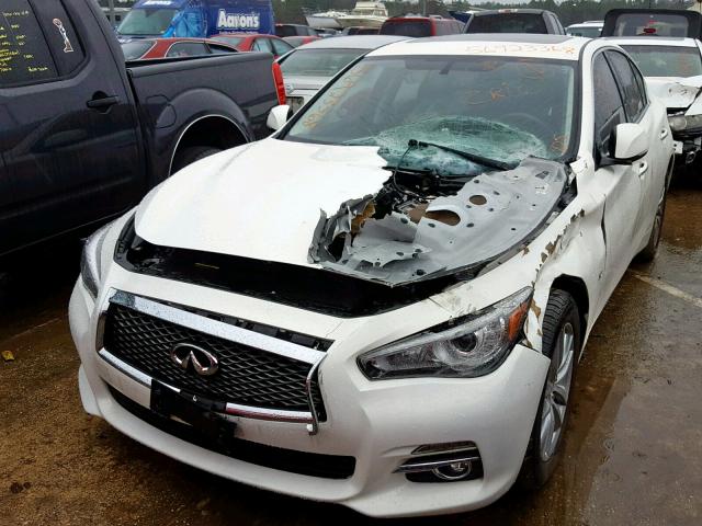 JN1BV7AR1FM399490 - 2015 INFINITI Q50 BASE WHITE photo 2