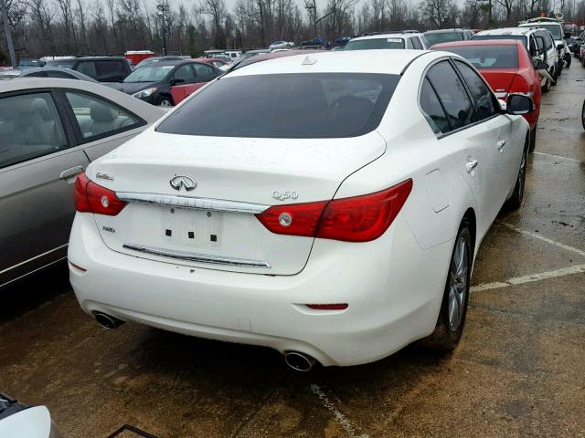 JN1BV7AR1FM399490 - 2015 INFINITI Q50 BASE WHITE photo 4