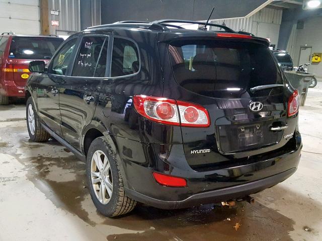 5XYZKDAG8BG050209 - 2011 HYUNDAI SANTA FE L BLACK photo 3