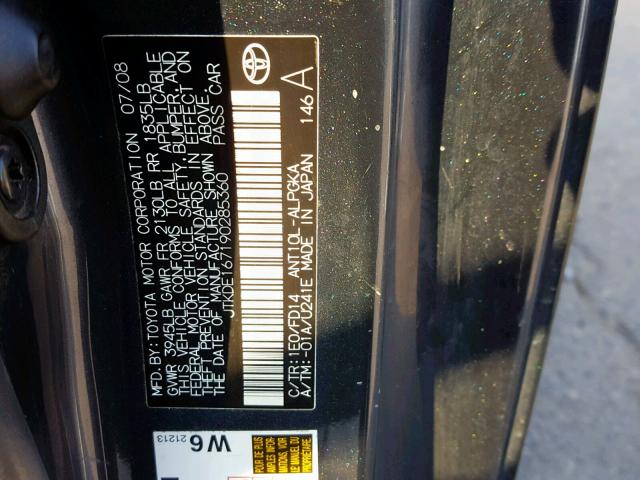 JTKDE167190285360 - 2009 TOYOTA SCION TC 石墨色 照片 10