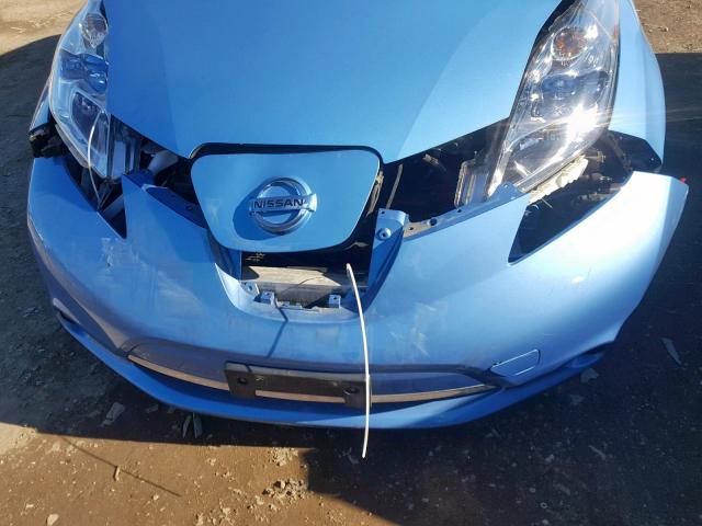 1N4AZ0CP1DC418225 - 2013 NISSAN LEAF S BLUE photo 9