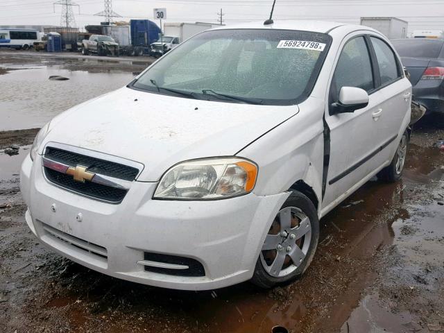 KL1TD5DE1AB129236 - 2010 CHEVROLET AVEO LS WHITE photo 2