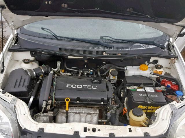 KL1TD5DE1AB129236 - 2010 CHEVROLET AVEO LS WHITE photo 7