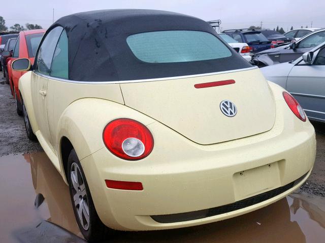 3VWRF31Y36M324963 - 2006 VOLKSWAGEN NEW BEETLE YELLOW photo 3