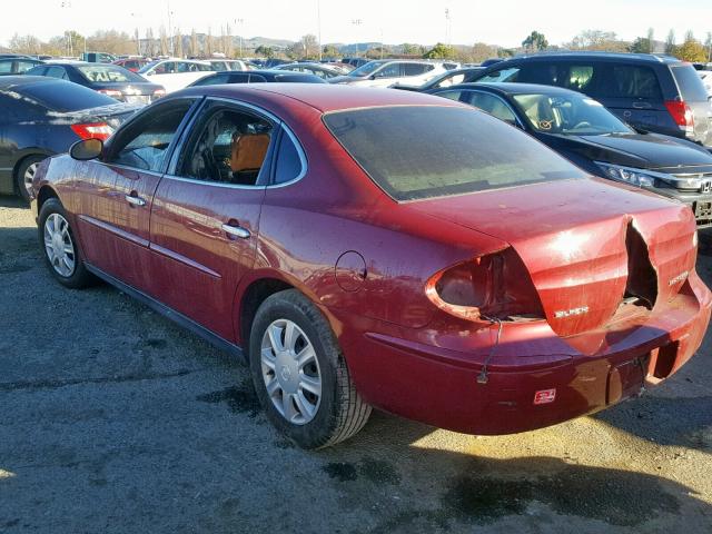 2G4WC532851182193 - 2005 BUICK LACROSSE C BURGUNDY photo 3