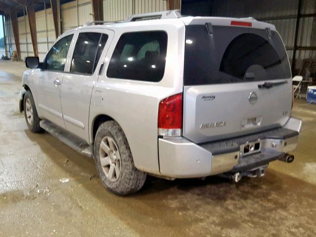 5N1AA08A25N712241 - 2005 NISSAN ARMADA SE SILVER photo 3