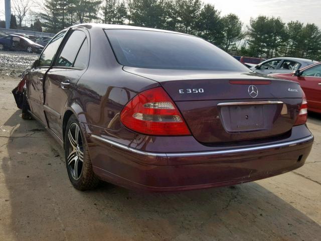 WDBUF87JX6X201240 - 2006 MERCEDES-BENZ E 350 4MAT BURGUNDY photo 3