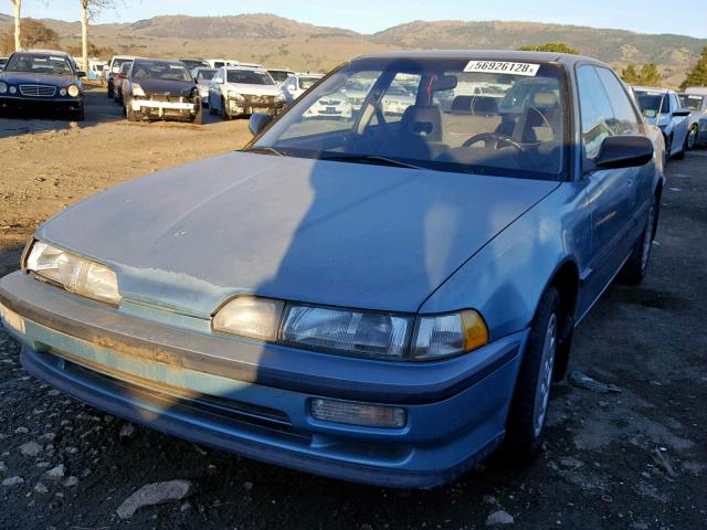 JH4DB1650LS017134 - 1990 ACURA INTEGRA LS TEAL photo 2