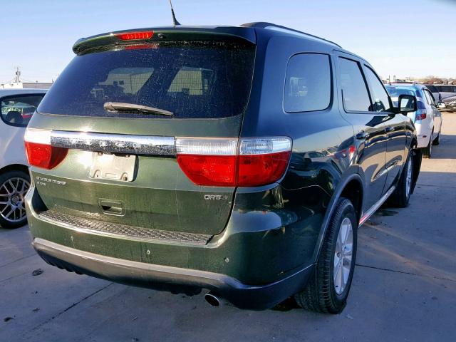 1D4RE4GG7BC700038 - 2011 DODGE DURANGO CR GREEN photo 4