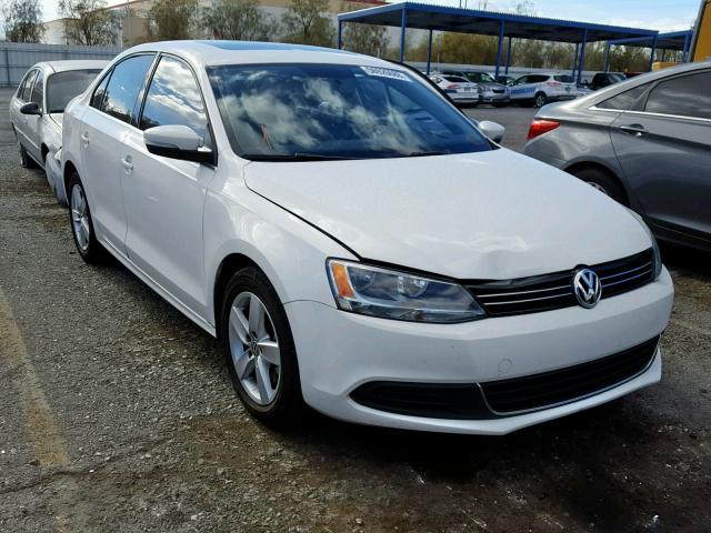 3VWLL7AJ3DM434059 - 2013 VOLKSWAGEN JETTA TDI WHITE photo 1