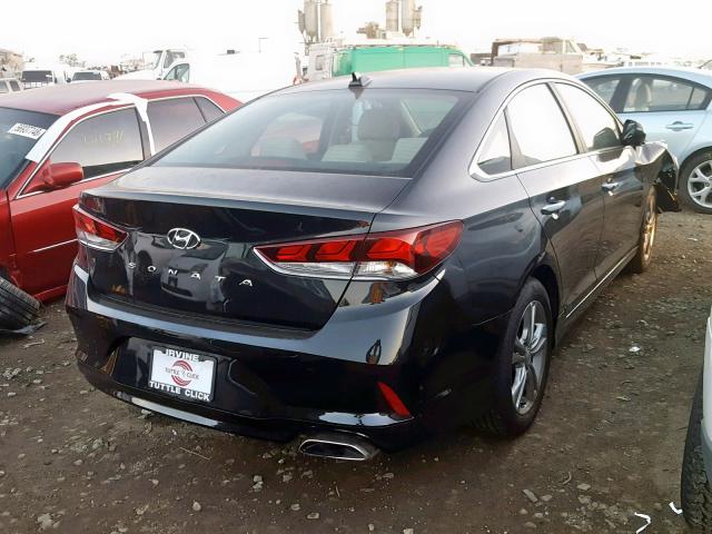 5NPE34AF5JH660823 - 2018 HYUNDAI SONATA SPO BLACK photo 4