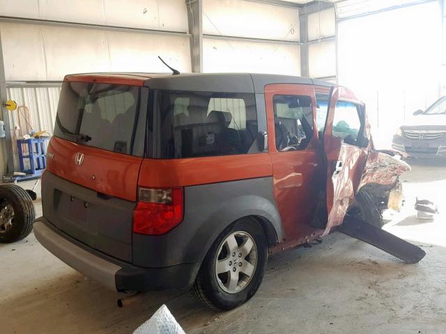 5J6YH28664L017819 - 2004 HONDA ELEMENT EX ORANGE photo 4