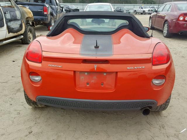 1G2MZ35BX9Y104873 - 2009 PONTIAC SOLSTICE S ORANGE photo 6