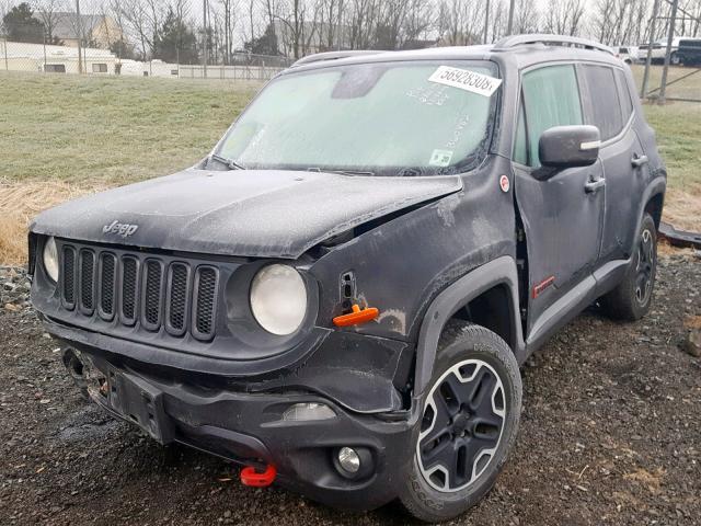 ZACCJBCT0FPB60882 - 2015 JEEP RENEGADE T BLACK photo 2