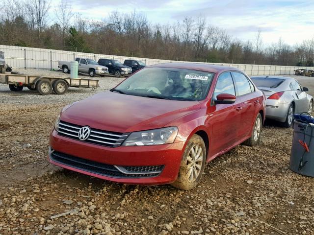 1VWAT7A33FC059724 - 2015 VOLKSWAGEN PASSAT S BURGUNDY photo 2