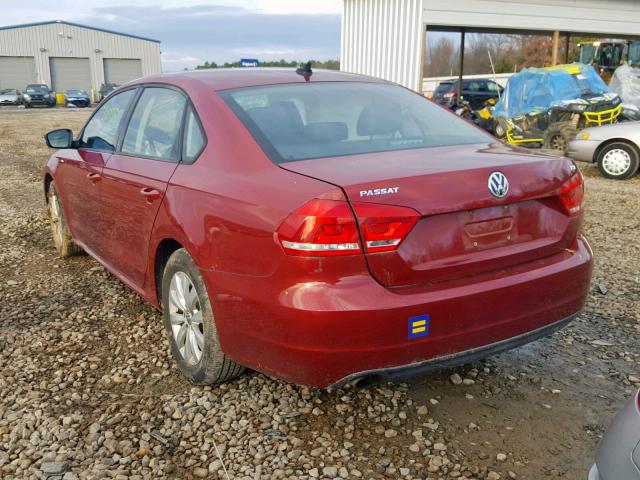 1VWAT7A33FC059724 - 2015 VOLKSWAGEN PASSAT S BURGUNDY photo 3