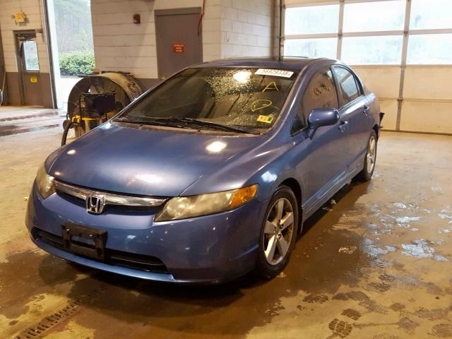 2HGFA16928H501998 - 2008 HONDA CIVIC EXL BLUE photo 2