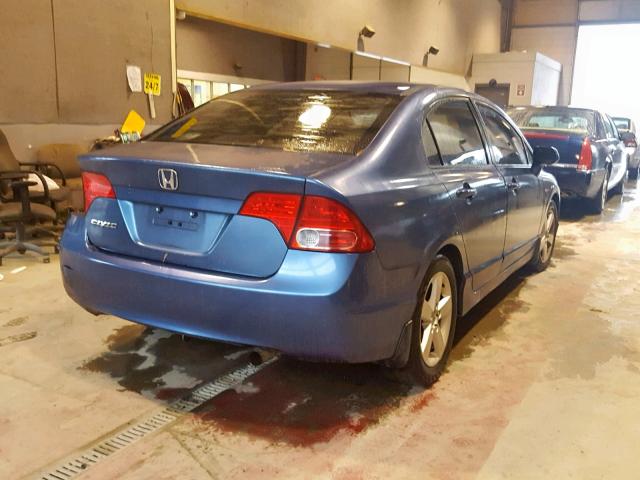 2HGFA16928H501998 - 2008 HONDA CIVIC EXL BLUE photo 4