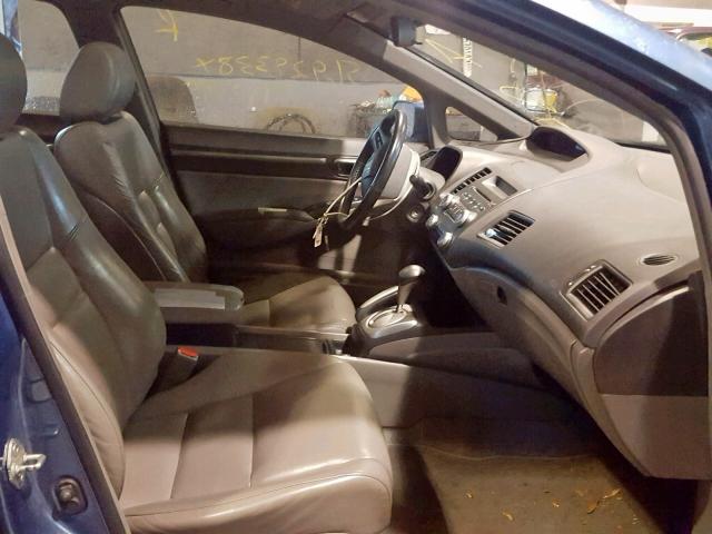 2HGFA16928H501998 - 2008 HONDA CIVIC EXL BLUE photo 5